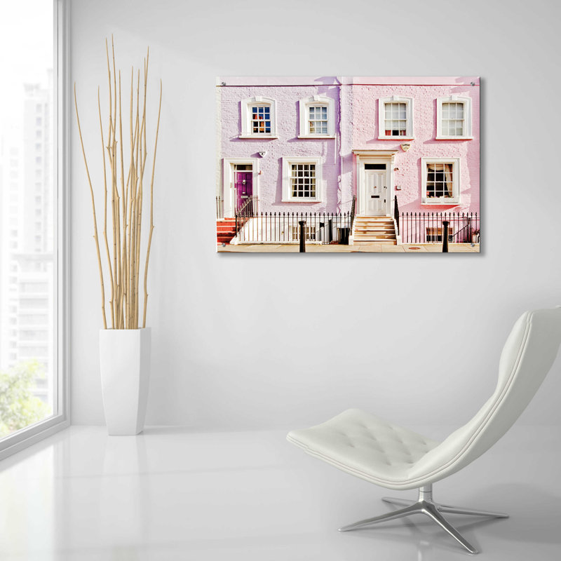 «London Pink Purple House» par Keri Bevan, H 24 po x l 36 po x P 0,2 po