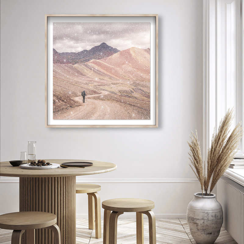 On My Way Print by Oliver Gal, 41.5" H x 41.5" W, Natural Oak Shadowbox
