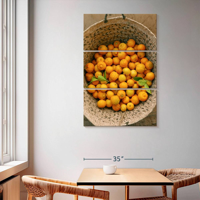 Yarlin Basket Of Fresh Lemons, 65" H x 42" W