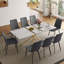 Ensemble de table de salle à manger extensible avec rallonge rétractable, base en X robuste et chaises confortables pour les petits espaces-1029058263-1029058266
