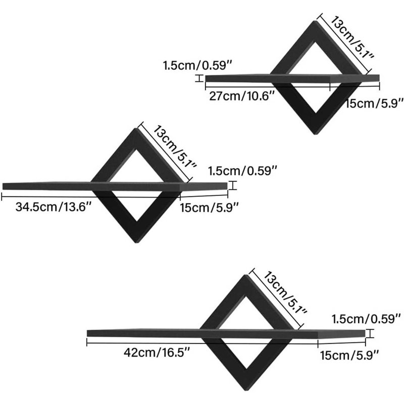 Floating Shelf, Black