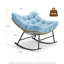 Chaise berçante d'extérieur / d'intérieur en rotin avec coussin épais-537565774