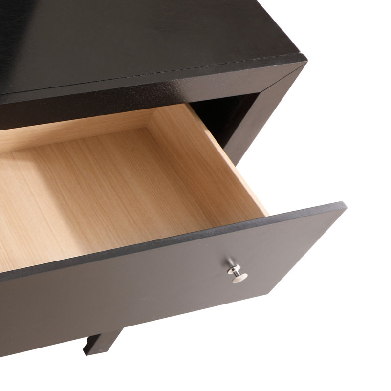 Commode Burlington G2450-D, noire, peut être utilisée pour la salle à manger, la chambre à coucher (commode)