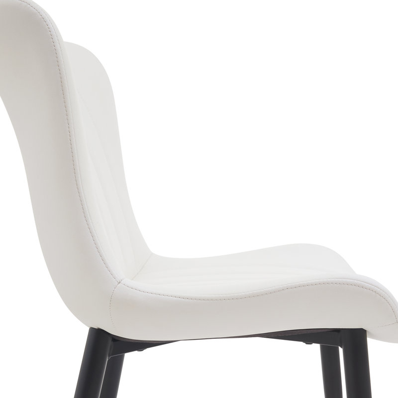 Chaises de salle à manger confortables en similicuir de style Mid-Century pour espaces polyvalents