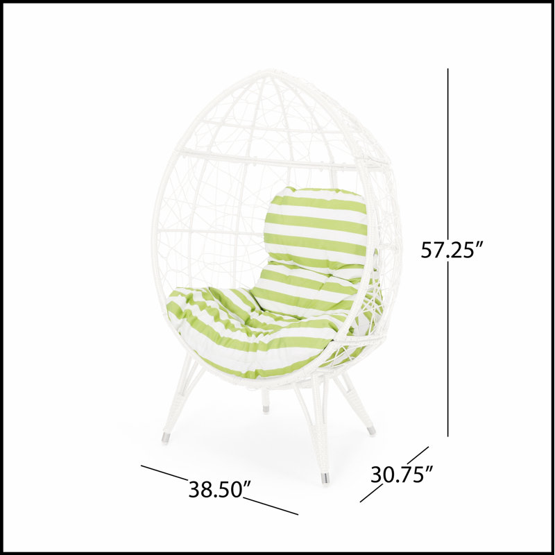 Fauteuil d'extérieur en osier de style Gianni