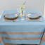 French Home Linen Boulevard Tablecloth - Denim and Terracotta-558376886