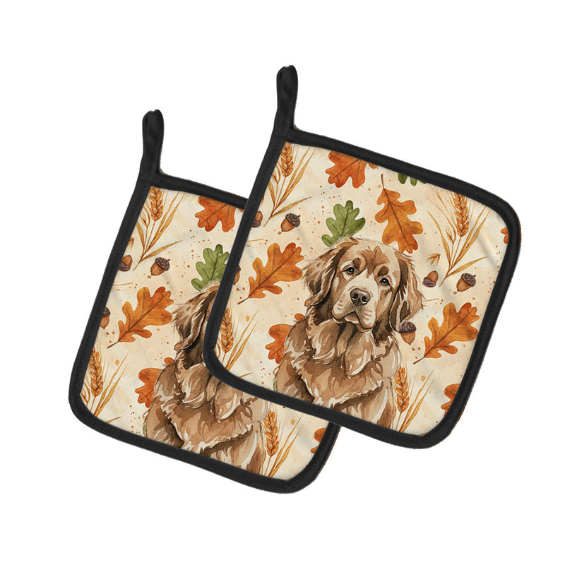 Paire de porte-casseroles bruns Terre-Neuve Heirloom Fall
