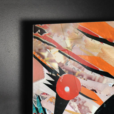 Uccello Astratto - Unframed Painting on Canvas
