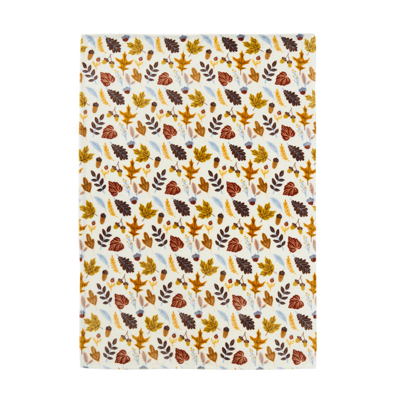 Hallmark Multicolor Willow 50" x 70" Plush Fall Throw Blanket