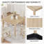 Ensemble de table 5 pièces à hauteur de comptoir avec 4 chaises, parfait pour les espaces compacts et les repas élégants dans la cuisine ou la salle à manger