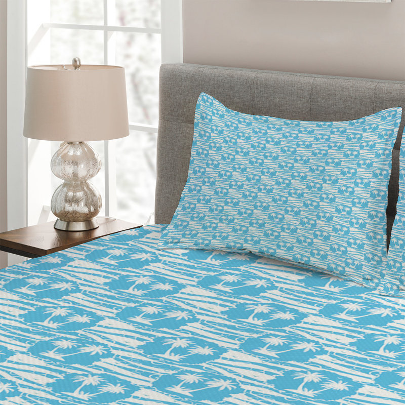 Coastal Coverlet, King Bedspread + 2 Shams