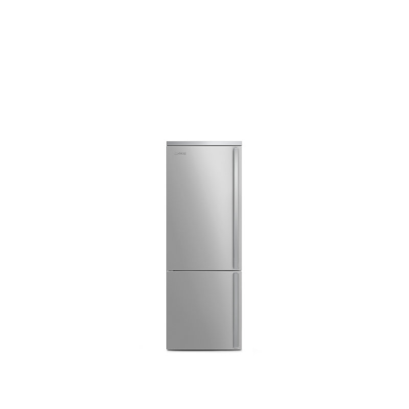 SMEG Réfrigérateur à congélateur inférieur 27,7 po Portofino, Droitier, Acier Inoxydable