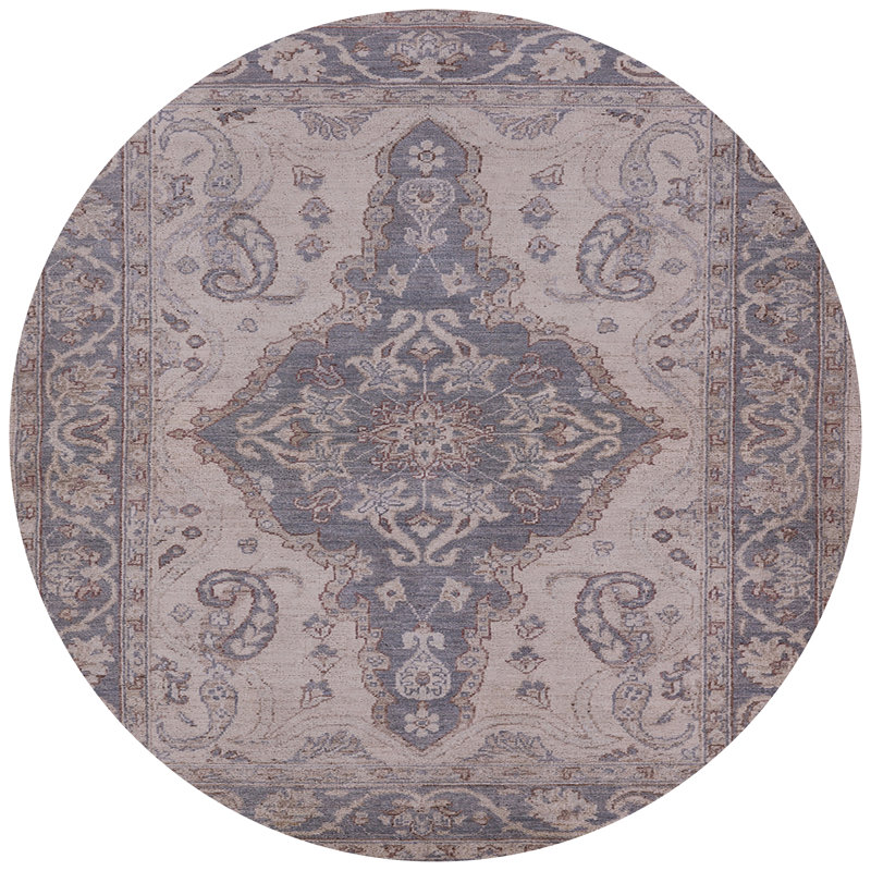 Tapis oriental gris Chewning, Rond 4 pi