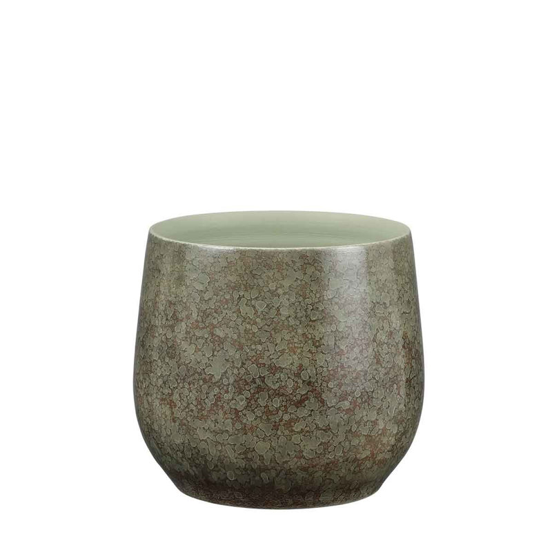 Oliver Pot Round , 31cm H x 33cm W x 33cm D, Green