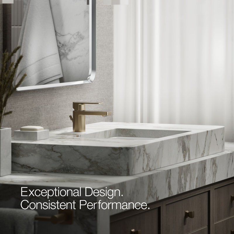 Parallel Single Hole Bathroom Faucet, Vibrant Brushed Bronze