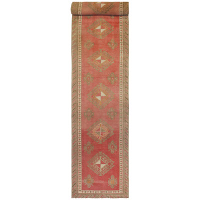 Vintage Turkish Village Rugs One-of-a-Kind Runner 2'4" X 12'7" Area Rug