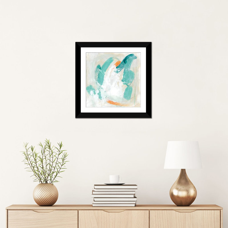 «Tidal Current IV» par June Erica Vess - Impression sur toile tendue sur toile tendue avec châssis, Papier d'art encadré noir