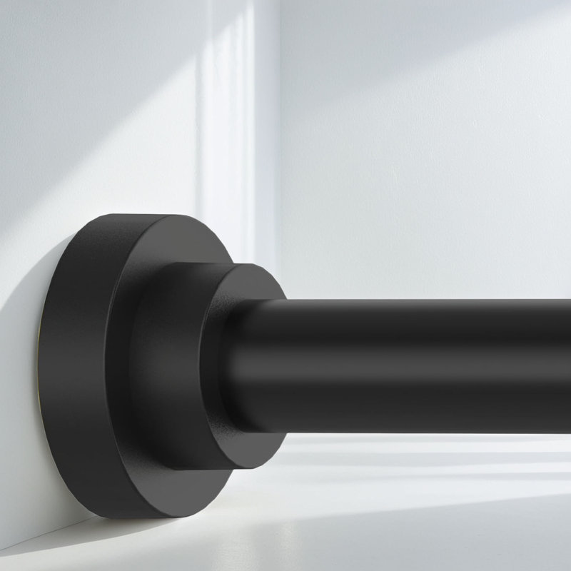 Tringle à rideau de douche à tension réglable, installation sans perceuse, tringle de salle de bain antidérapante antirouille, fabrication en acier inoxydable durable, tringle à tension multi-usage pour salle de bain et placard