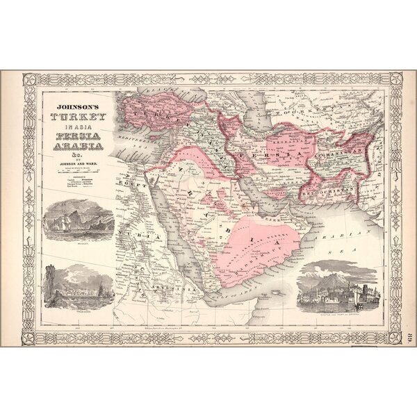 History Galore 24X36 Gallery Poster, Johnson Map Of Turkey In Asia ...