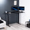 Bureau de coin debout électrique noir double moteur 58 "x 35" VIVO, DESK-Kit-E2RB