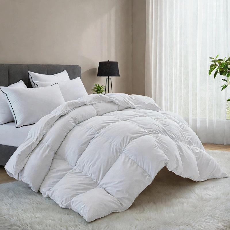 All Season Soft and Warm Feather Down Comforter Duvet Insert, Queen