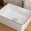 Lavabo de salle de bain rectangulaire en céramique 16X12