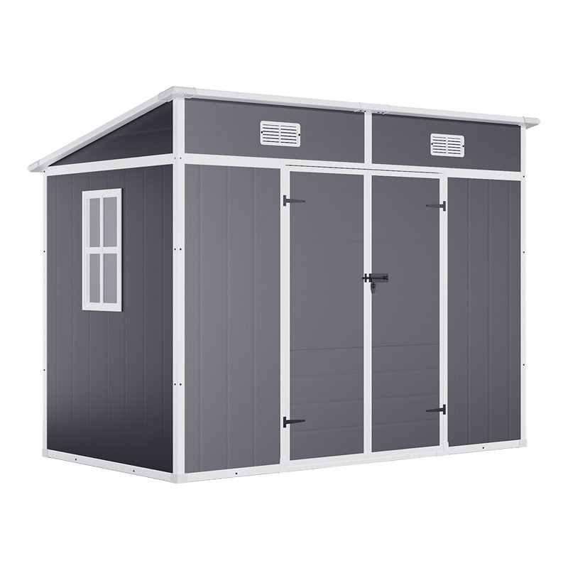 8 ft W x 4  ft D  Plastic Storage Shed