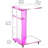 Clear Acrylic Side Table On Lockable Wheels, C Shaped End Table For Sofa, Small Coffee Tables For Small Spaces-126740184