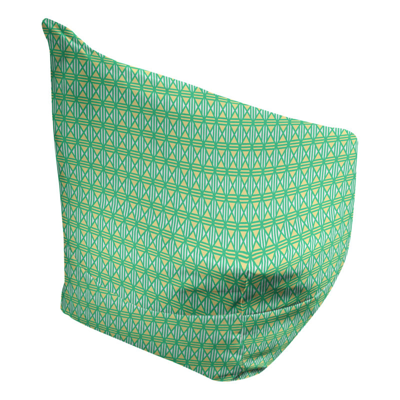 Petite chaise à sacs à billes & Leffel, H 86 po x L 2 po x P 43 po, Vert / Jaune, Pas de bourre
