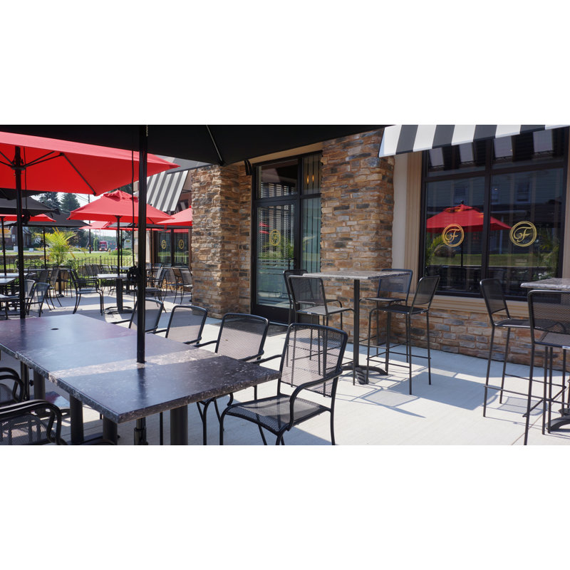 Chesapeake Black Metal Outdoor 30'' Bar Stool
