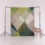 Tapis décoratif à motif géométrique vert et bleu-1030306174