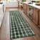 Machine Washable Rug Modern Plaid Rug Soft Area Rug Non Slip Soft Thin Rug Low Pile Foldable Rug for Living Room, Bedroom, Dining Room