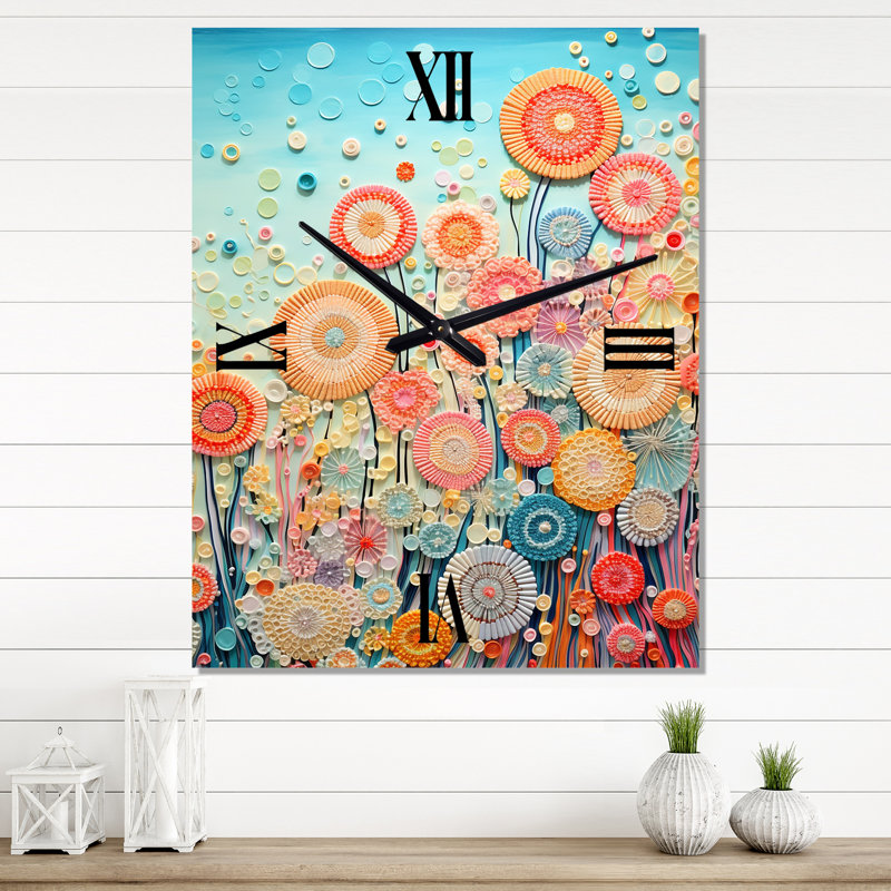 Caelean - Horloge murale très corail, Grand