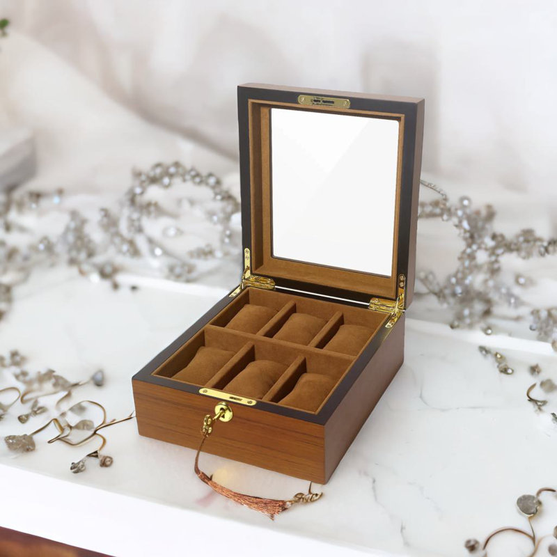 Bhriclan 6 Slot Watch Lockable Storage Box