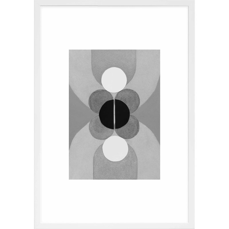 Composition Nr. 34 Print by Allison Rietta, 20" H x 14" W x 1.25" D, White