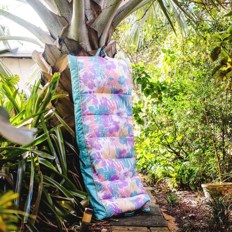 Flotteur et chaise longue Big Joe Kona, Hibiscus tropical turquoise