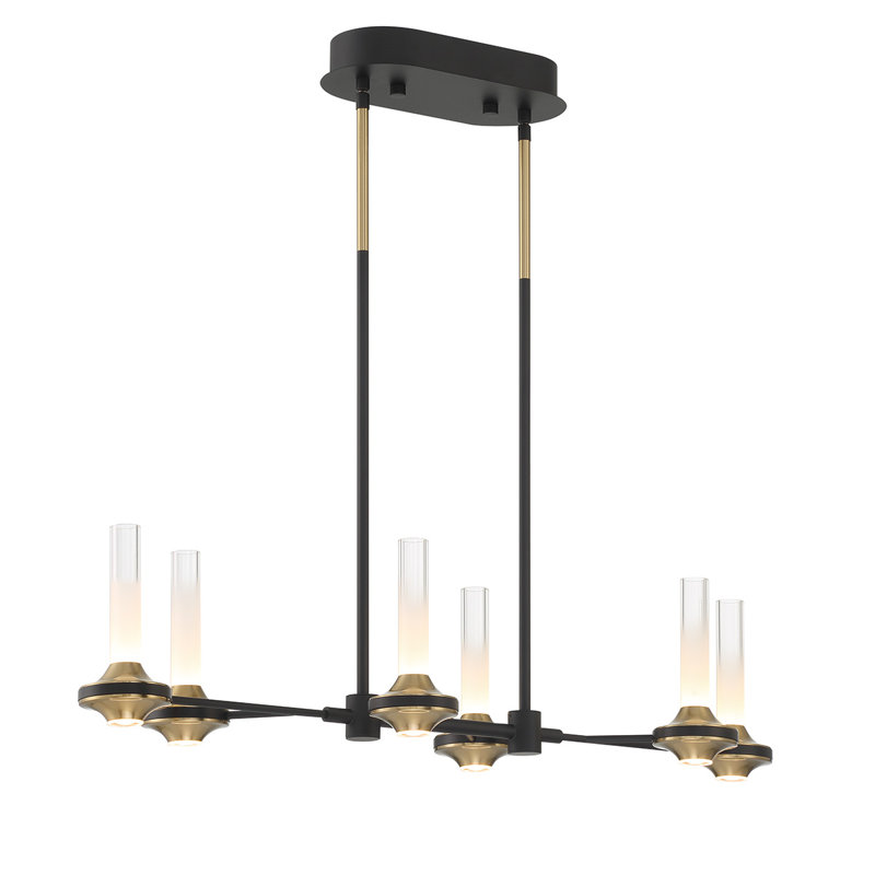 Lustre 12 lumières 31,5 po Torcia, Noir