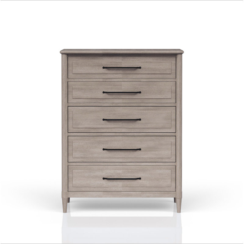 Commode 5 tiroirs finition sable