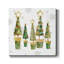 Golden Christams Trees - Toile tendue avec châssis de qualité supérieure - prête à être accrochée-1526892469