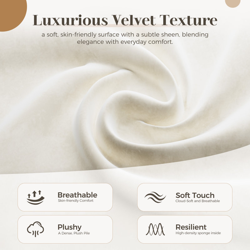 Velvet Armchair, White