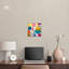 Art mural abstrait géométrique sur toile de luxe géométrique rétro par Art Remedy-104337425-104337423