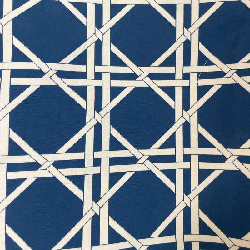 DaVinci Geometric Outdoor Reversible Throw Pillow, 26" x 26", Blue/White, Euro Pillow