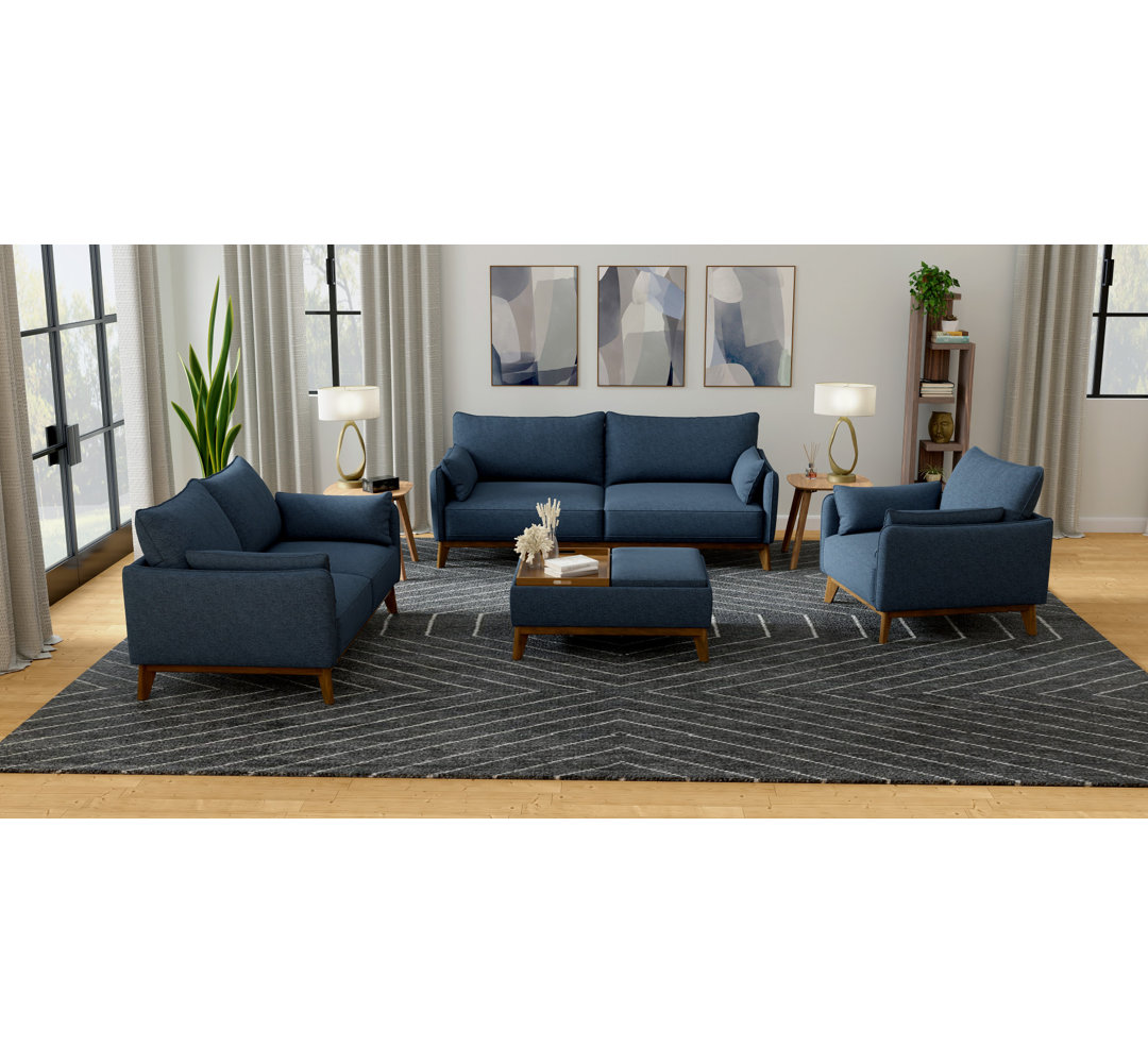Monikia 84" Upholstered Sofa Set Corrigan Studio®