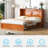 Queen Solid Wood Murphy Bed Chest With Large Storage Drawer & Charging Station, Cherry-811079147