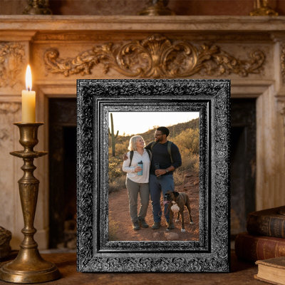 Cadre photo mural 3 pièces 5 "x 7" noir pour présentation anniversaire