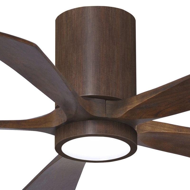 Ventilateur de plafond à 5 pales DEL avec ensemble d'éclairage inclus Irene, Ton noyer, 42", Ton noyer