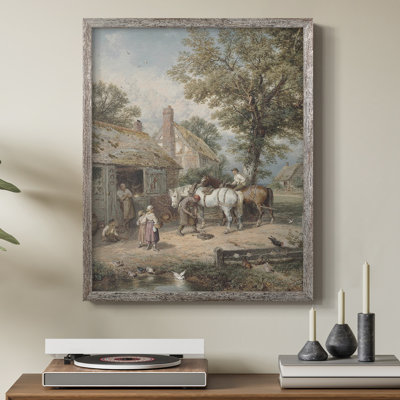 Reproduction encadrée vintage en bois massif Lxxxvii