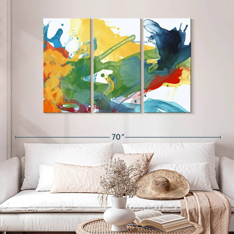 Avery Primary Abstract I, 32" H x 50" W