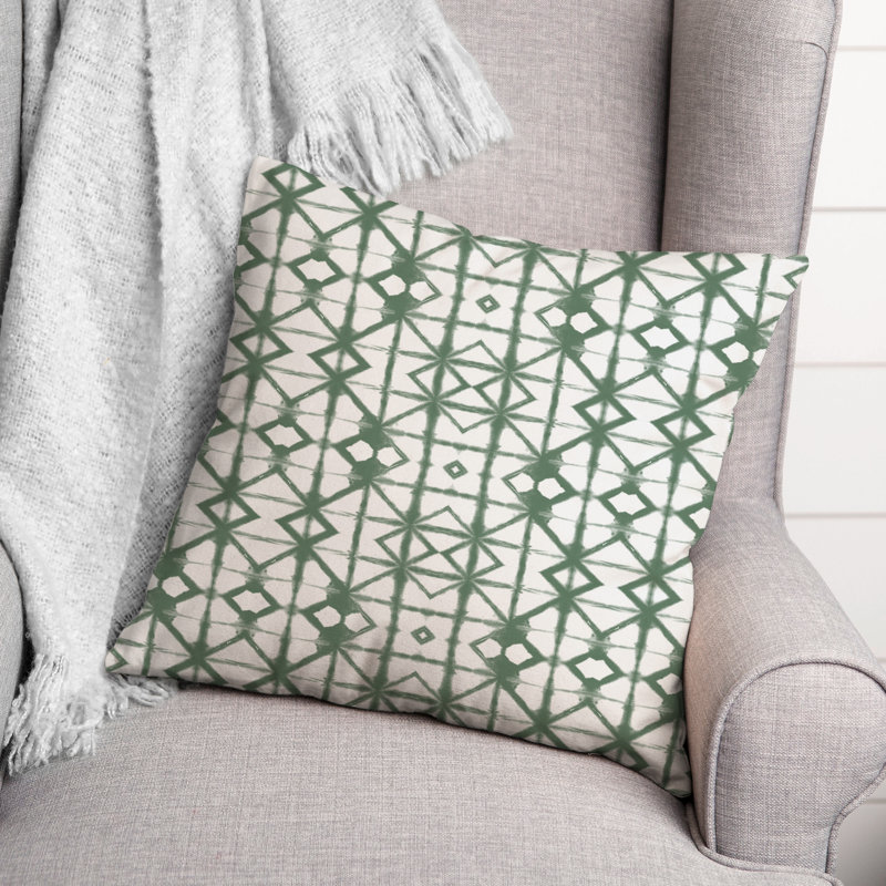 Housse et insert de coussin d'extérieur, Vert, 18 po x 18 po, Carré