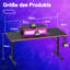 Adjustable Metal Base Computer Desk